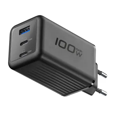 Mrežni Punjač CELLULARLINE GaN+ 100W 2x USB-C/USB-A