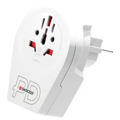 Putni Adapter SKROSS World to EU + USB-A/USB-C