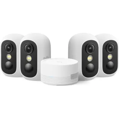Vanjska Solarna Sigurnosna Kamera EUFY C35 4-Pack + Home Mini