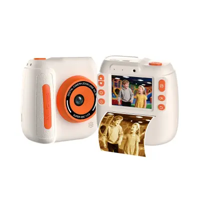 Kamera s trenutnim ispisom i 32GB memorijskom karticom — 48MP fotografije, 2,4-inčni IPS zaslon, 1080p video, USB-C punjenje Narančasta