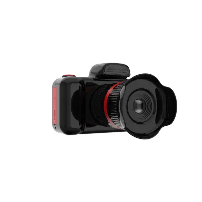 Crna DSLR HD digitalna kamera s 32 GB memorijskom karticom — 26 MP efektivno, zaslon 2,0 inča, rotirajući zum objektiv, Micro USB punjenje