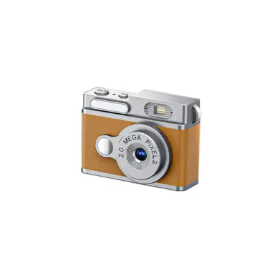 Retro mini kamera s 0.96 inch zaslonom i LED osvjetljenjem Brown
