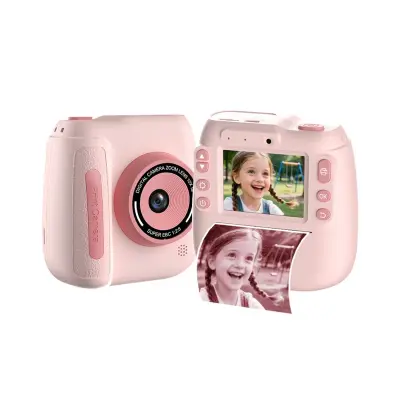 Kamera s trenutnim ispisom i 32GB memorijskom karticom — 48MP fotografije, 2,4-inčni IPS zaslon, 1080p video, USB-C punjenje Ružičasta