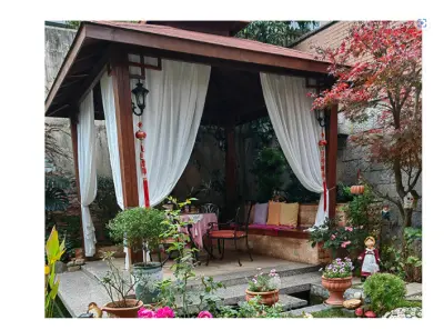 Vanjske zavjese za vrtni paviljon s kukama (širina 2,5 m x visina 2,7 m)