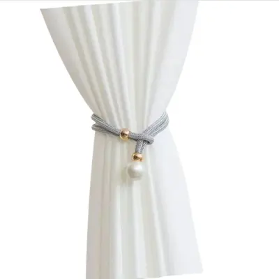 Elegantni držači za zavjese s umjetnim biserima (set od 2)
