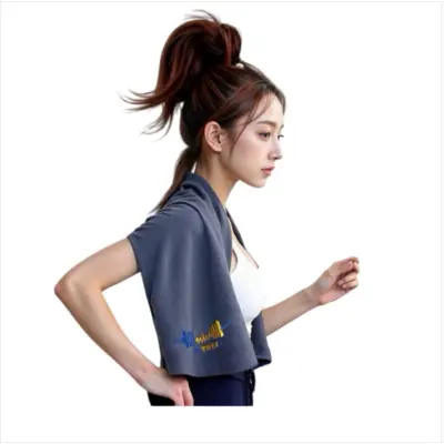 Ručnik od mikrofibre s brzim sušenjem za fitness i trčanje - super upijajući 40x95cm Siva