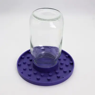 Vanjska hranilica za pčele s teglom — staklena i plastična Purple