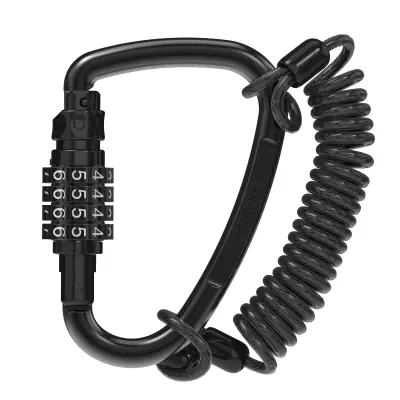 Protuprovalni kombinacijski lokot za kacige i košare, 11cm x 8cm x 1cm Black