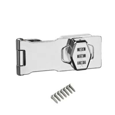 4-inch kombinacijska brava za ladice, cink legura, bez ključa Silver