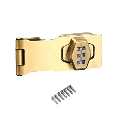 4-inch kombinacijska brava za ladice, cink legura, bez ključa Gold