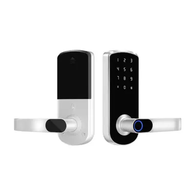 Pametna brava s otiskom prsta Tuya - TTLock Bluetooth biometrijska bezključna brava za dom, stan, hotel, školu Srebrna