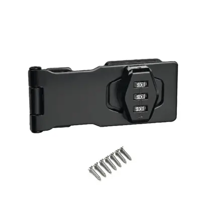 4-inch kombinacijska brava za ladice, cink legura, bez ključa Black