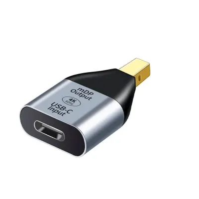 Adapter Type-C na mini DP muški, aluminij sivi, DP1.4 4K@60Hz