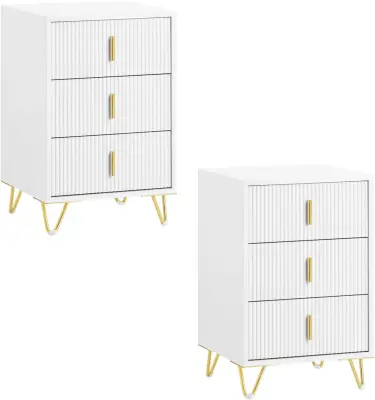 Noćni stol Ladica Boja Bijela 40x36x63cm FBT115-L-Wx2