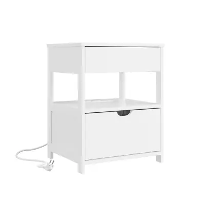 Noćni ormarić Ladica Boja Bijela Bijela 45x38x55.5cm FRG258-II-E-W
