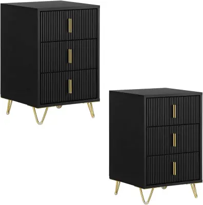 Noćni ormarić Ladica Crna Crna 40x36x63cm FBT115-L-SCHx2