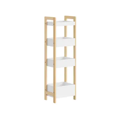 Polica Spremanje Boja Bijela Drvo 28x20x90cm FRG226-H-WN