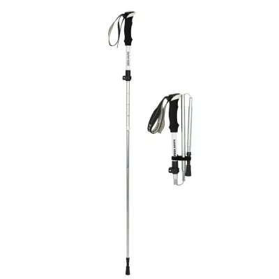 Set 2 podesiva aluminijska treking štapa s EVA držalom, 115cm White
