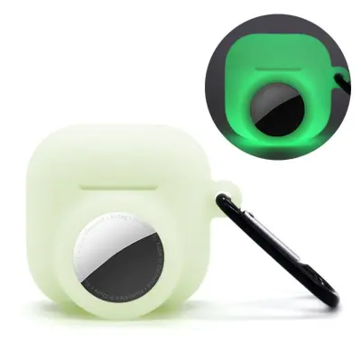 2-u-1 Silikonska Navlaka za AirPods i AirTag, Otporna na Udare Green