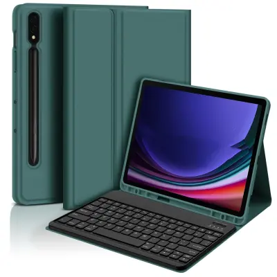 Futrola s Bluetooth tipkovnicom kompatibilna sa Samsung Tab S10 FE Plus 13,1 inch 2025 - tamno zelena