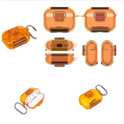Zaštitni TPU ovitak za Apple AirPods Pro 3 s bravom i stalkom Orange