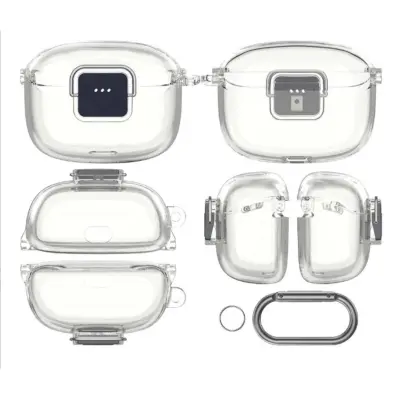 TPU zaštitna Switch-Style navlaka za JBL Tune Buds 2, periva Transparent