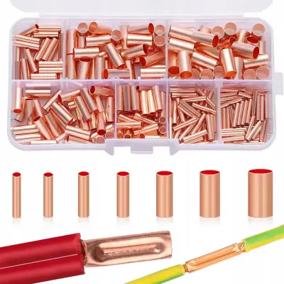 Coppertube GT125 Bakrene Čahure – 250 Komada | Za Lemljenje I Prešanje | 2–22 Mm², Duljina 12 Mm