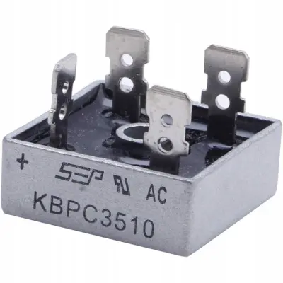KBPC5010 Mostni Ispravljač – Ispravljački Most 50A 1000V | Dimenzije 29X29X11Mm, Hlađenje Za Radijator
