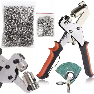 Gripfix Promag 500 – Ručna Očkarica Magnetna + 500 Očica | Za Banere, Štof I PVC, 10 Mm, Metalna Izrada
