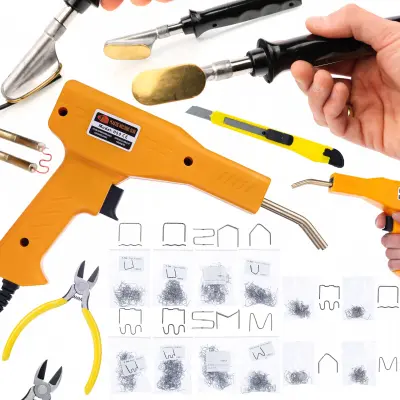 Set Lemilica Mlaznica Za Plasticu, Klamerica I 800 Klamerica 8 Vrsta | 230 Mm, 50 W, Ergonomski Ručka, Visoka Čvrstoća