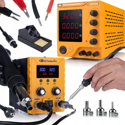 Napajanje Amprush RARES-3210 32V 10A Laboratorijski Set I Spajkalna Stanica S2 Fusion Pro 760W | Precizna Kontrola, LCD, Kovan Metal
