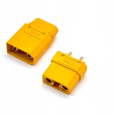 AMASS XT90 Set Konektora – Visokotokovni DC Spoj Zlato Premazan | 40A, 500V, 12AWG, 1000 Ciklusa