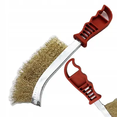 Mjedena Žičana Četka 235 Mm – Visoka Kvaliteta, Plastična Ručka, 80 G | Za Čišćenje I Obrada