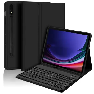 Bluetooth futrola s tipkovnicom + tipkovnica kompatibilna sa Samsung Tab S10 FE Plus 13,1'' 2025 - Crna
