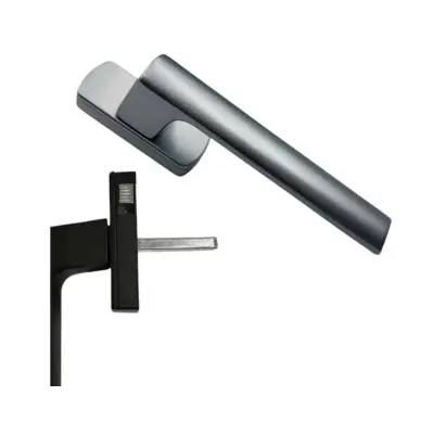 Zaključiva aluminijska kvaka za prozor, ergonomska, 25mm Grey