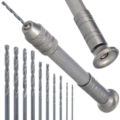 Mini Ručna Bušilica – Nastavak Za Pjenu, 10 Bušilica 0,8-3 Mm, Za Drvo I Plastiku | Precizna, Ergonomska, Izdržljiva
