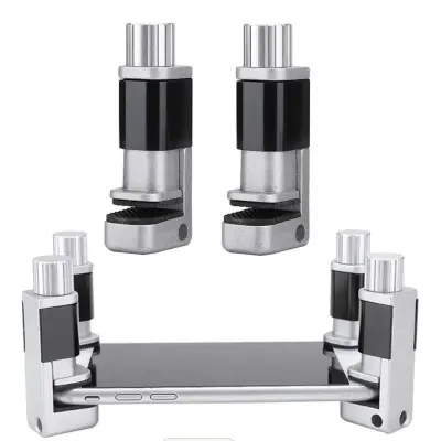 Set 2 Mini Stolnih Škripaca Za LCD – Precizno Stiskanje, Gumena Zaštita, Podesivo Vijcima, Visina 70 Mm