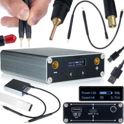 SM65A Mini Kamera Za Točkasto Zavarivanje – OLED, Baterija 5500Mah, 650A, USB-C, Lagana, Aluminijsko Kućište