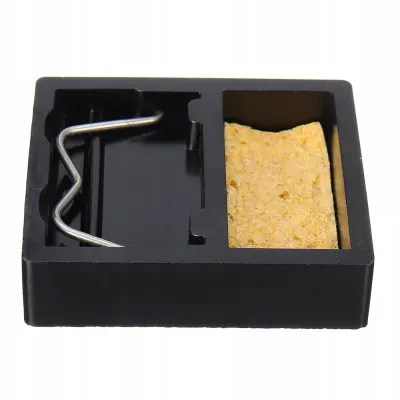 Podložak za Lemilicu – Plastična Baza s Metalnim Držačem, Spužvica za Čišćenje | Baza 47×20 mm, Spužvica 18×33 mm