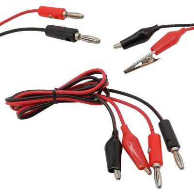 Mjerna Žica 100 Cm – Kabel S Vakuumskim Sisalicama 35 Mm | Crna I Crvena, 2 Komada