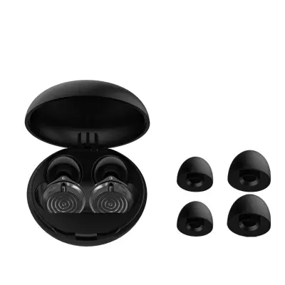 Podesivi silikonski čepovi za uši 3 razine, 25-28dB Black