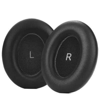 2-kom jastučići od ovčje kože za Sennheiser Momentum 4, crni