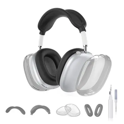 TPU zaštitni komplet 5-dijelova za AirPods Max i Buds3, vodootporan Black