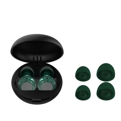 Podesivi silikonski čepići protiv buke – 3 razine NRR 25-28db Green