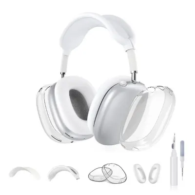 TPU zaštitni komplet 5-dijelova za AirPods Max i Buds3, vodootporan White