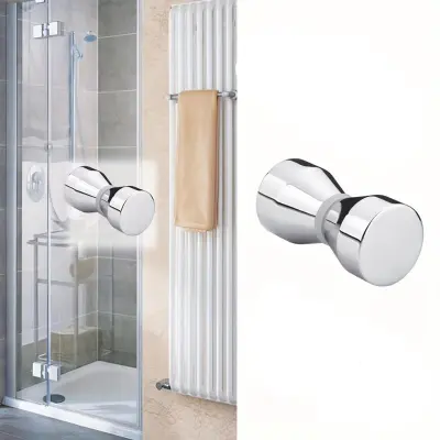 Konusni dvostrani rukohvat za staklena vrata 304 inox, 6cm Silver