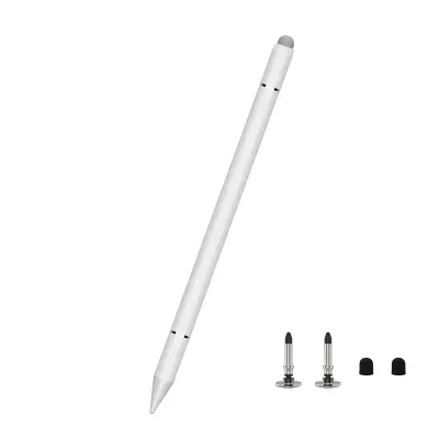 Precizna stylus olovka s diskovima i silikonskim vrhovima Bijela