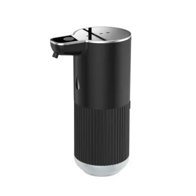 Automatski električni dozator sapuna – beskontaktni, punjivi, za zidnu montažu, IPX5 vodootporan, brzo doziranje 0,25 s, 350 ml, ABS, crni