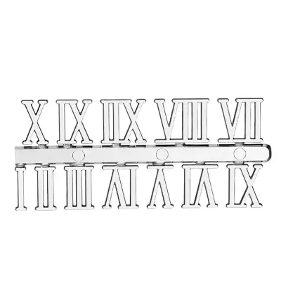 Srebrni rimski brojevi za sat - 2.3cm - set u kutiji Srebrna