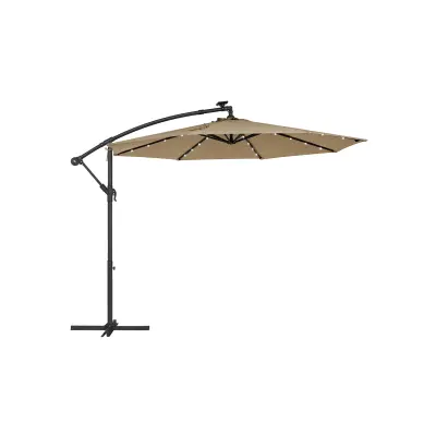 Vrtni suncobran 300x245 cm smeđi